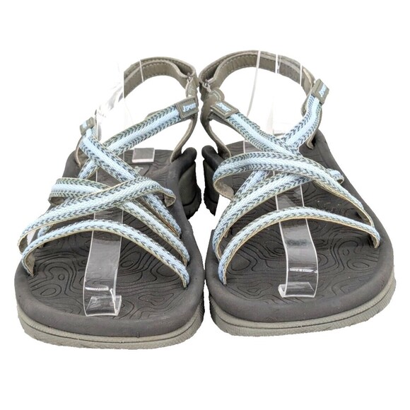 CUTE!  J Sport By Jambu Strappy Gray Blue Sandals Womens sz 8 - Picture 4 of 10